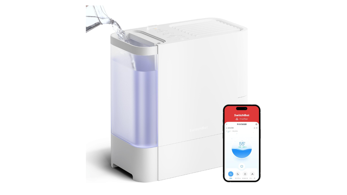 SwitchBot 気化式加湿器 使用期間短め 動作確認済み 電気代ぐっと抑えて、部屋まるごと潤う。7つの抗菌×スマート操作の
