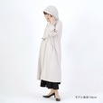【ロフト】ピーチドロップ ジップロングレインコート 着用イメージ