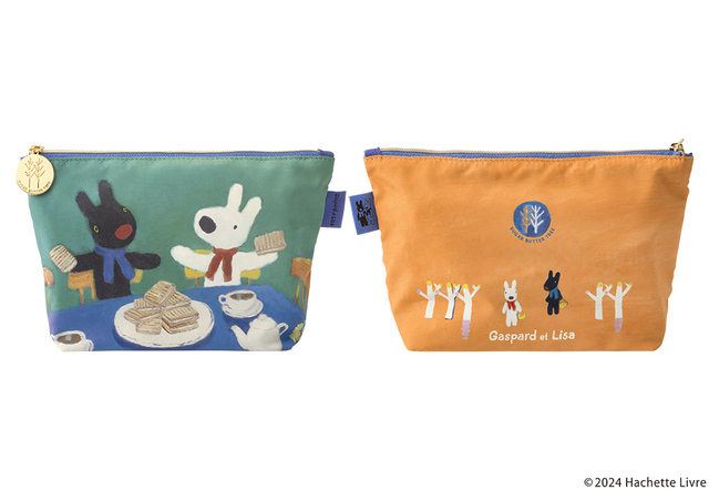 「シュガーバターの木 リサとガスパール コラボポーチセット」＜価格：3,240円(本体価格3,000円)＞【「リサとガスパール×シュガーバターの木」ポップアップストアが東京駅にオープン！季節限定「クリームブリュレ風」や「コラボトートバッグ」販売♪】