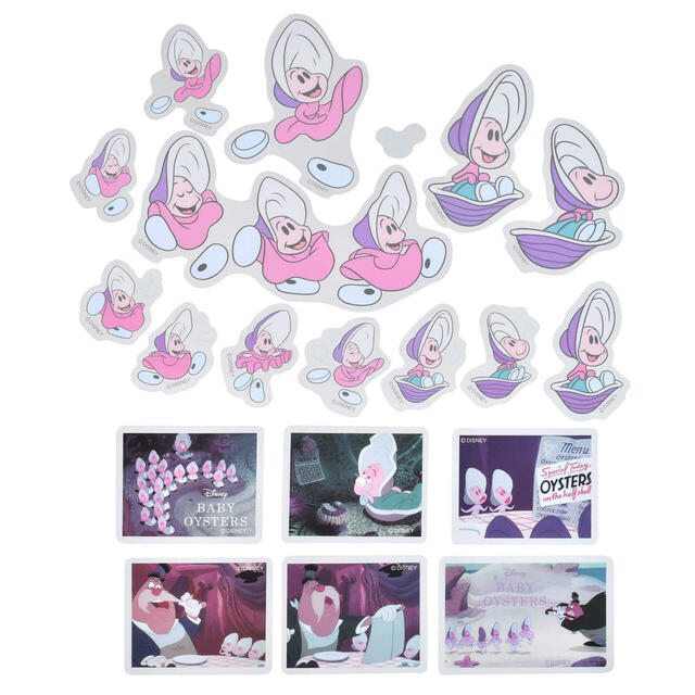 ヤングオイスター＆おばあさんカキ、セイウチ シール・ステッカー クリア 貼ってはがせる Sticker Collection ヤングオイスター 700円