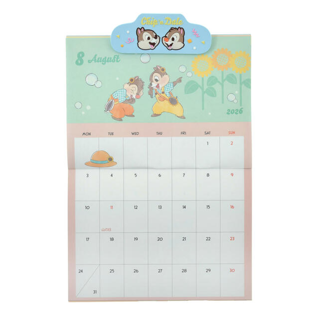チップ＆デール 壁掛けカレンダー クリップ付き Costume CALENDAR＆ORGANIZER 2026 2,400円
