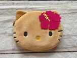 日焼け ハローキティ　ふわふわフェイス形ポーチ