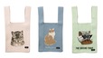 【Jubilee「Jubilee ニットトートバッグ 猫 犬 デザイン」】14.PalePink、18.LightBlue、22.Mint