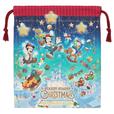 きんちゃく 1,100円｜東京ディズニーリゾート「ディズニー・クリスマス」スペシャルグッズ｜販売店舗：東京ディズニーランド「ディズニー＆カンパニー」、東京ディズニーシー「ガッレーリア・ディズニー」｜発売日：2026年11月10日(火)