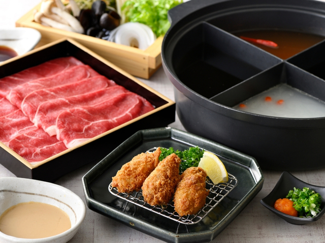 「牛みすじしゃぶしゃぶとかきフライ」＜期間：2025年12月11日〜＞【八献 イオンモール幕張新都心に「牛みすじ」のしゃぶしゃぶと「かきフライ」が堪能できる“贅沢三昧コース”が登場！】