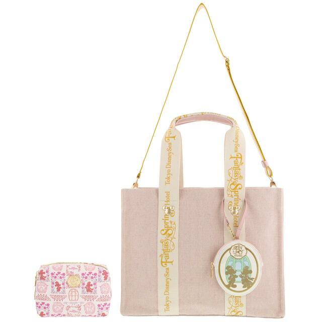 トートバッグ ポーチ&コインケースセット 18,000円｜「東京ディズニーシー・ファンタジースプリングスホテル」をテーマにしたグッズ｜宿泊ゲストのみ購入可能｜発売日：2024年6月6日（木）