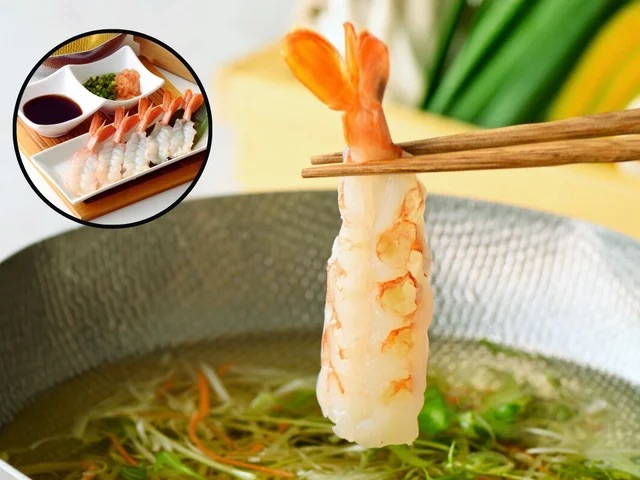 八菜 ドゥ ブランシェ『生海老しゃぶしゃぶ』