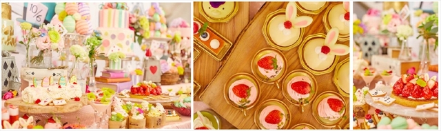 『アリスのスイートティーパーティー ～不思議の国のイースターガーデン～』デザートブッフェ