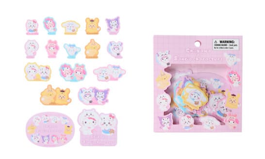 【ちいかわ×サンリオキャラクターズ】ステッカーセット 550円