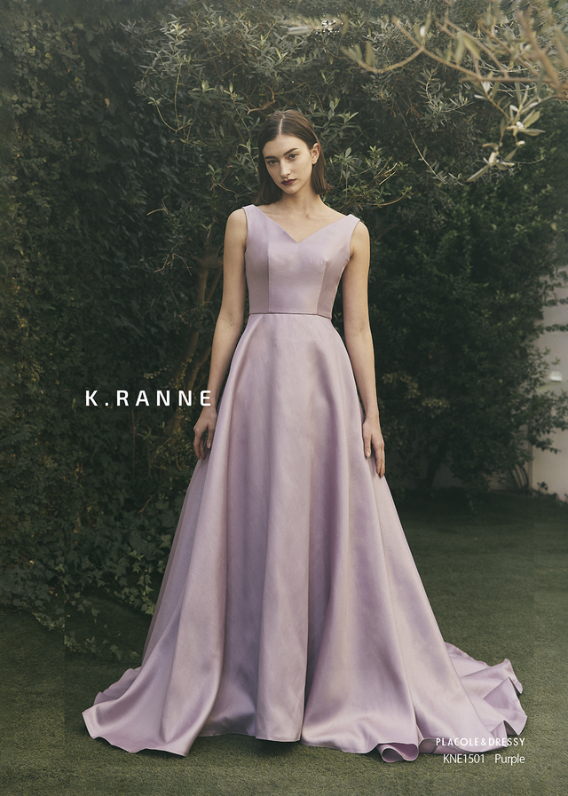 KURAUDIA × PLACOLE & DRESSY（クラウディア×プラコレ）新作ウェディングドレス｜KNE1501_Purple