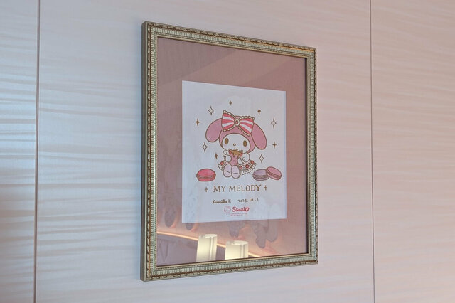 【東京ドームホテル】マイメロディルームにあるデザイナー直筆イラスト