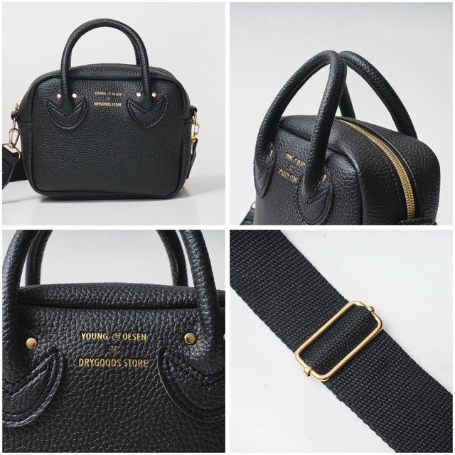 【『YOUNG & OLSEN The DRYGOODS STORE SHOULDER BAG BOOK with Disney MICKEY MOUSE』（宝島社）】オールシーズン使える定番ブラックで、リッチな印象の本格レザー調がうれしい