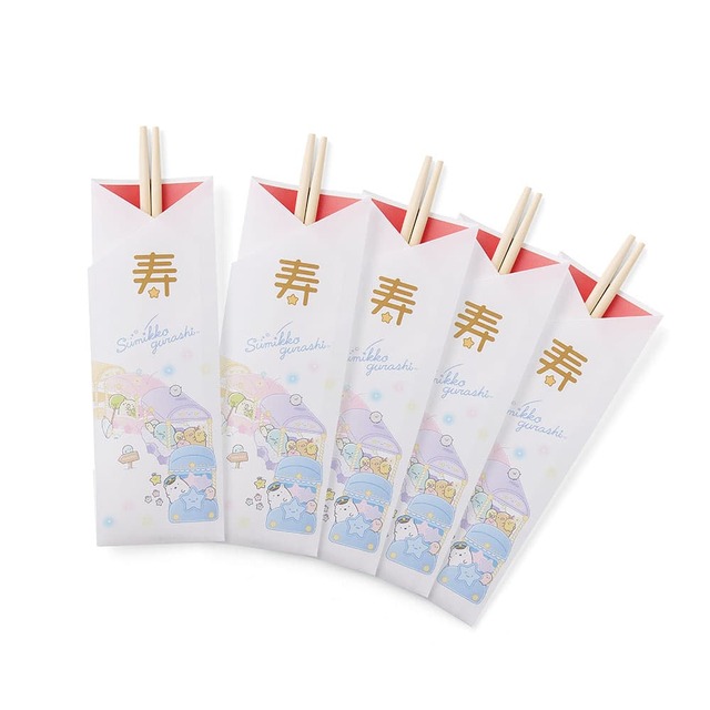 「祝い箸（5膳）」＜価格：23,900円（税込）＞【2026年のお正月は「すみっコぐらし」の“可愛いが詰まったおせち”で♪ベルメゾンネットにて8/25より予約受付スタート！】