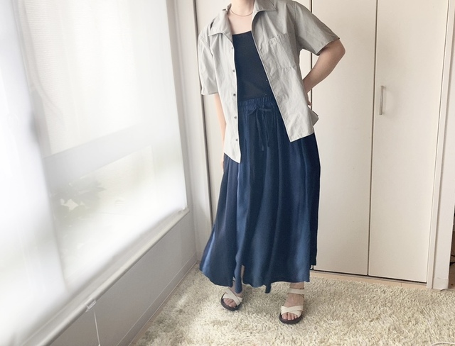 【ファッションセンターしまむら RPRグラデスカンツ】半袖襟付きシャツとも合いますよ