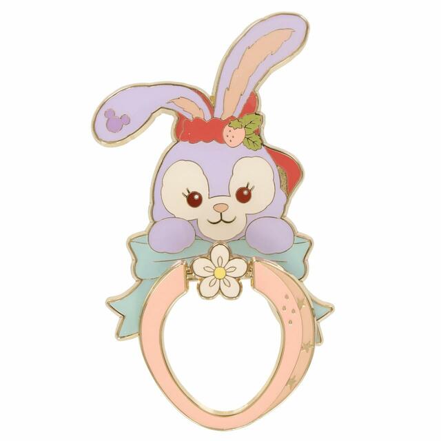 スマートフォンリング 2,100円｜東京ディズニーリゾート「ダッフィー＆フレンズのハートフェルト・ストロベリーギフト」スペシャルグッズ｜販売店舗：東京ディズニーシー「マクダックス・デパートメントストア」｜発売日：2024年1月15日（月）