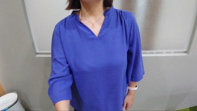 【ワークマン リネンライクベルスリーブブラウス】上半身厚めの骨格ストレートの人に嬉しい着やせの工夫がたくさん！