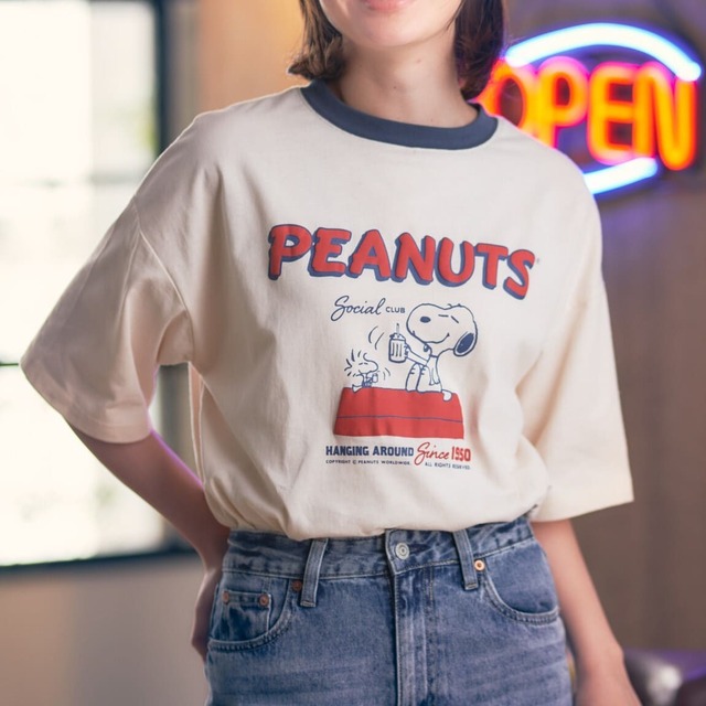 【ベルメゾン×PEANUTS】身生地に綿100％を使用した着心地の良いTシャツ