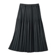 レディース撥水ランダムプリーツスカート(税込1,900円)ブラック
