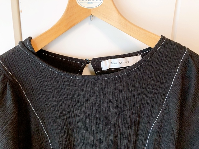 【ファッションセンターしまむら Blue Strive ワンピース】筆者が訪れた店舗ではブラックのみ確認。サイズはMとLがありました