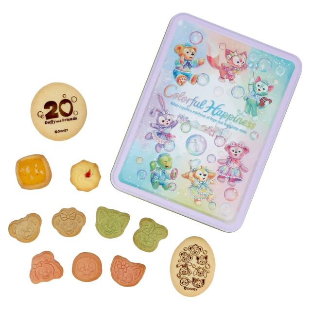 アソーテッド・クッキー 1,900円｜東京ディズニーシー「ダッフィー＆フレンズ20周年：カラフルハピネス」スペシャルグッズ｜販売開始：2025年4月8日（火）