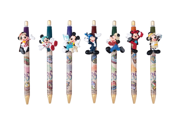 ボールペンセット 3,000円｜長さ約14.5、7本セット、インクの色：黒｜東京ディズニーリゾート35周年“Happiest Celebration! ”スペシャルグッズ