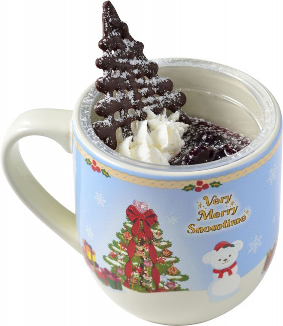 2015ダッフィーのクリスマス「Very Merry Snowtime」チーズムース スーベニアカップ付き 880円 販売店舗:ケープコッド・クックオフ