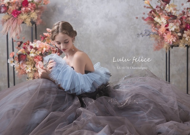 【クラウディア】「Lulu felice（ルル・フェリーチェ）」新作ウェディングドレス｜LU-0178_Charcoalgray