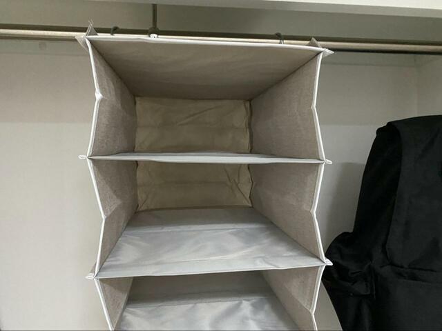 【ニトリ　吊り収納 プレッソ(5段)】Tシャツ5〜7枚程度収納可能