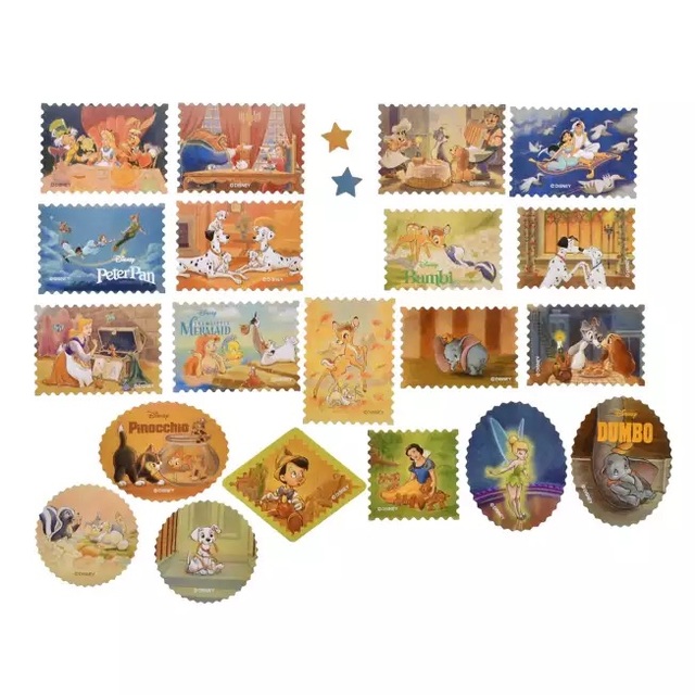 ディズニーキャラクター シール・ステッカー フレーク 切手風 クラシック Sticker Collection 700円