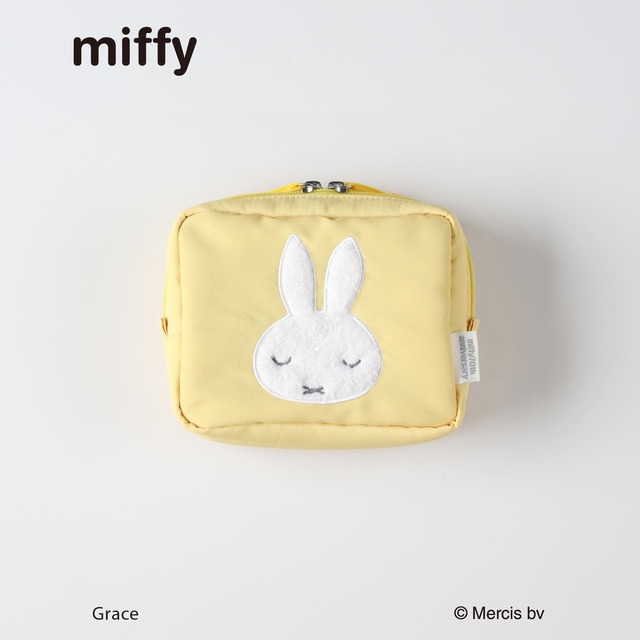 【ミッフィー】「miffy スクエアポーチ」1,980円／1963年のイラストを使用したイエロー