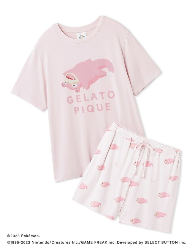 【ポケモンスリープ】接触冷感プリントTシャツ＆ショートパンツセット　ヤドン　￥10,890　サイズ：フリー
