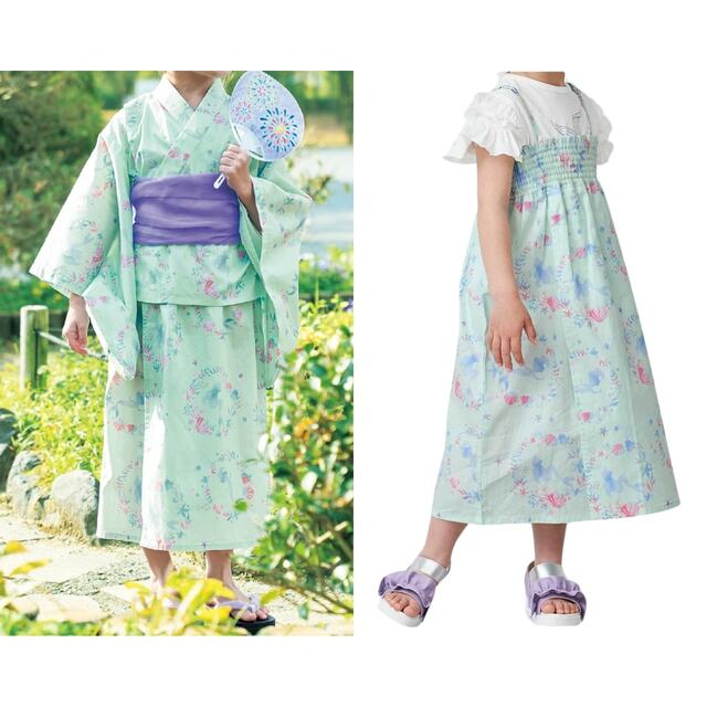 サマーワンピースとしても使える!キャラクターモチーフの2WAY浴衣セット|¥5,990 (税込)