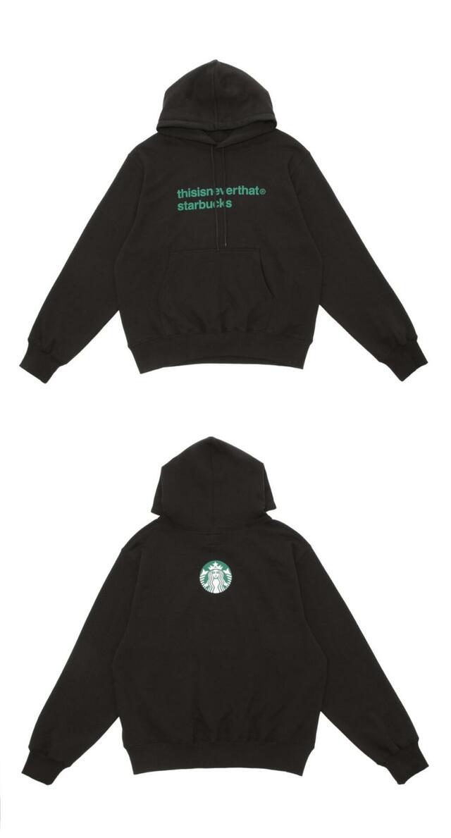 thisisneverthat starbucks フーディー オフブラック / ¥18,700