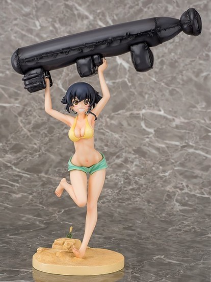 と*ー様 ペパロニ　カルパッチョ　ガルパン　水着フィギュア　phat ドゥーチェ〜！ピザっすよー！「ガルパン」ペパロニが水着姿で