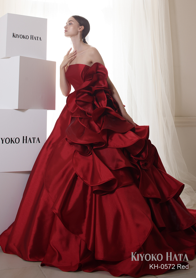 【KIYOKO HATA キヨコハタ】新作ウェディングドレス：KH-0572_Red