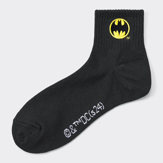 アンクルソックス ¥390｜GU「バットマン」85周年コラボレーション