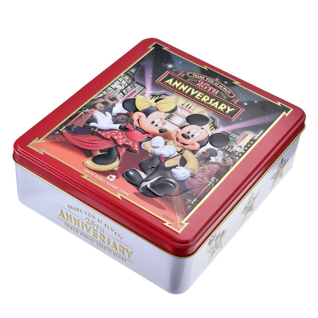 【東京ディズニーリゾート店限定】ミッキー＆ミニー クッキー スクエア缶入り 東京ディズニーリゾート店25周年記念 2,100円