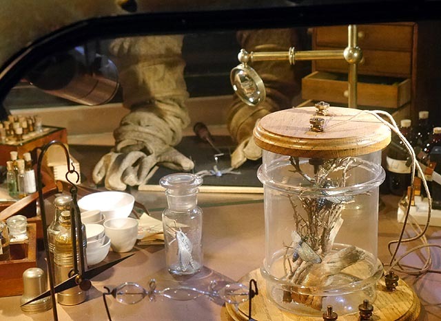 13. マグマサンクタムツアー　発光中と研究道具 ©Disney