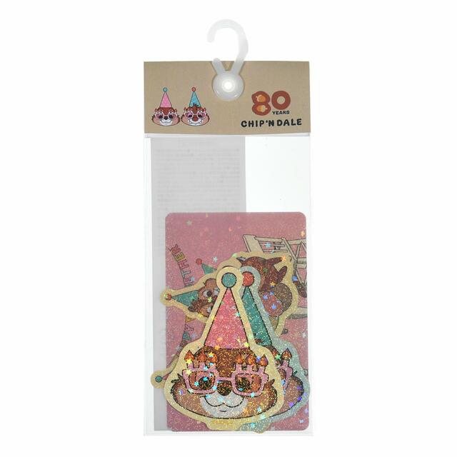 チップ＆デール シール・ステッカー ホログラム CHIP ‘n DALE 80 years｜660円