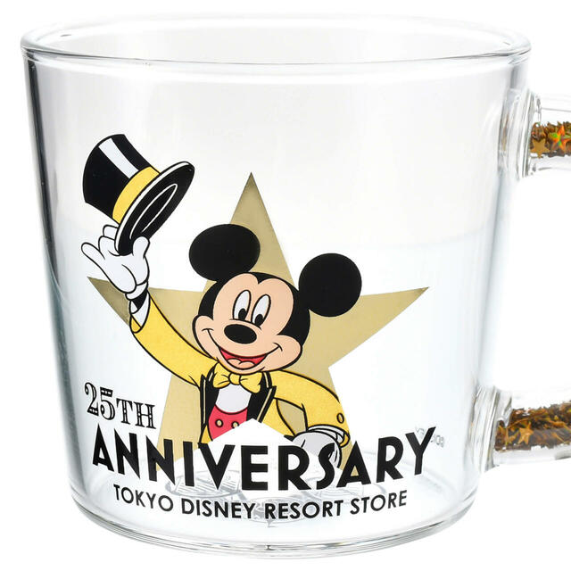 【東京ディズニーリゾート店限定】ミッキー マグカップ ガラス 東京ディズニーリゾート店25周年記念 2,200円
