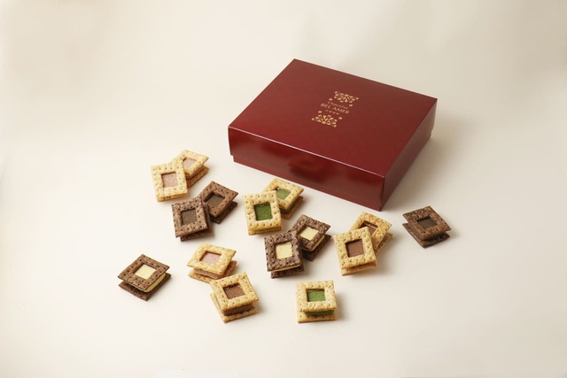 【ベルアメール 京都別邸　ショコラパイサンド】5個入 ￥1,188、10個入 ￥2,376、15個入 ￥3,564