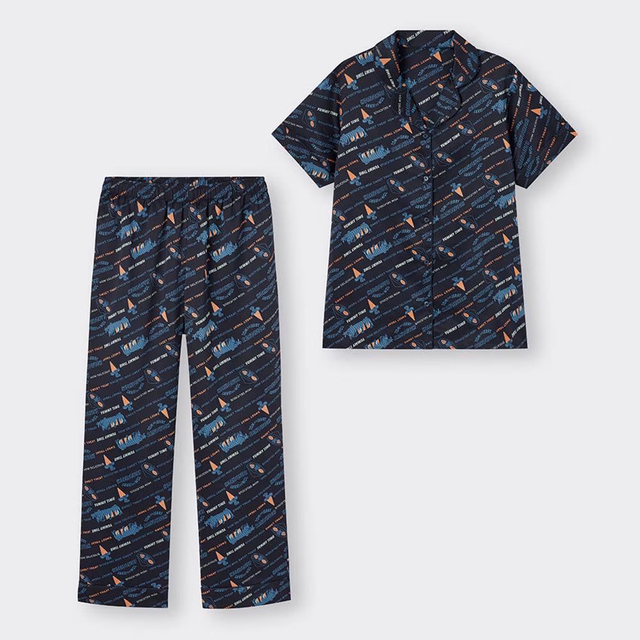 サテンパジャマ(半袖&ロングパンツ) ¥2,990｜GU「トムとジェリー」コレクション
