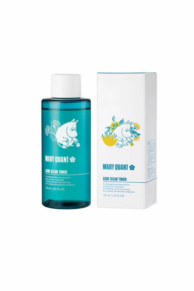 【マリークワント「MOOMIN × MARY QUANT DESIGN COLLECTION」】アクネ クリア トナー M〈薬用ふきとり化粧水〉【医薬部外品】120mL：2,750円（税込）
