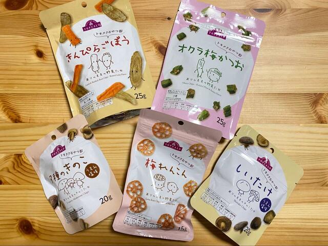 【トップバリュ ありのままの野菜たち／きのこたち】トップバリュが売っているスーパーマーケットのスナックコーナーで発見！