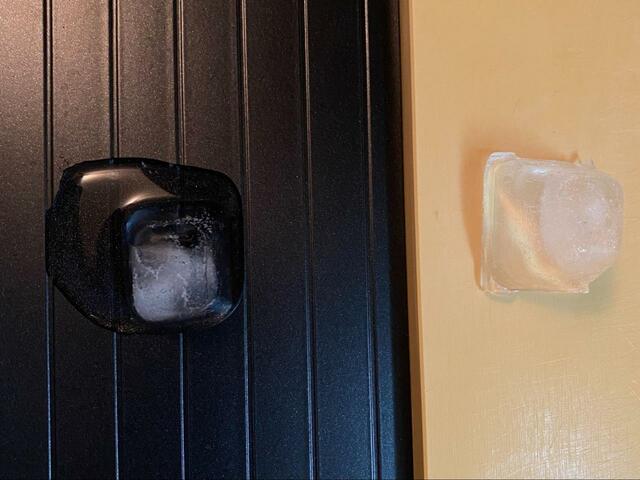 【解凍プレート】1分後の氷の状態