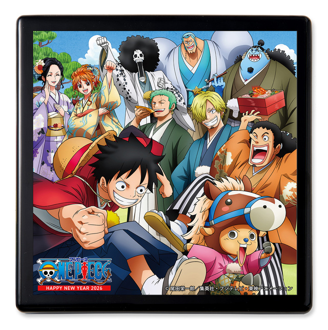 「ワンピースおせち2026 麦わらの一味の重箱」<価格:20,900円(税込)>【付属品は全て描き下ろしイラスト入り!加賀の石川塗で仕上げられた数量限定「ワンピースおせち2026」の予約スタート!】