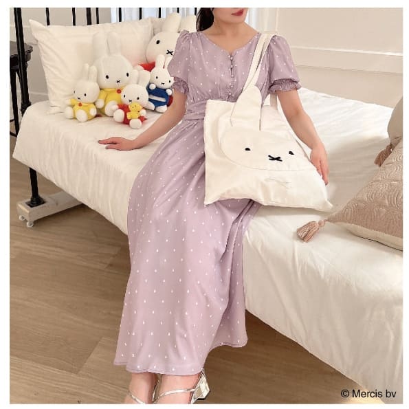 miffy 総柄フレアワンピース　¥9,790