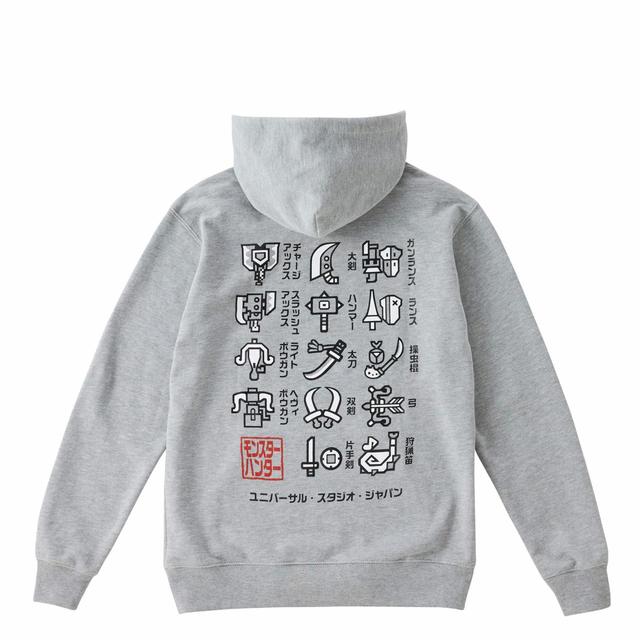 パーカー/武器アイコンをデザイン。アイルーの肉球マークも