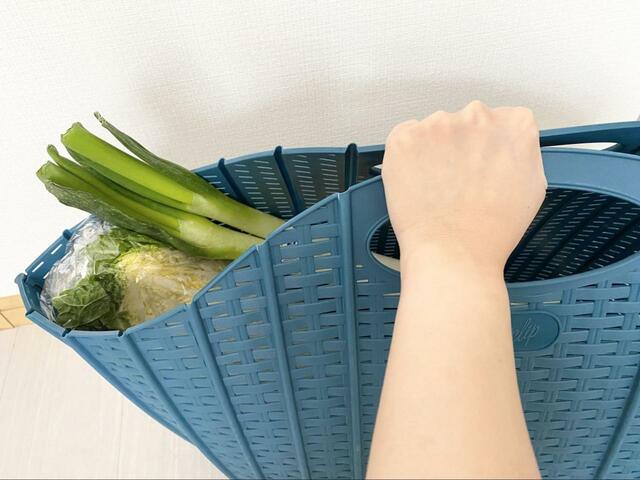 【seiei（セイエイ）のランドリーバスケット】取っ手があるので持ち運びも楽ちん