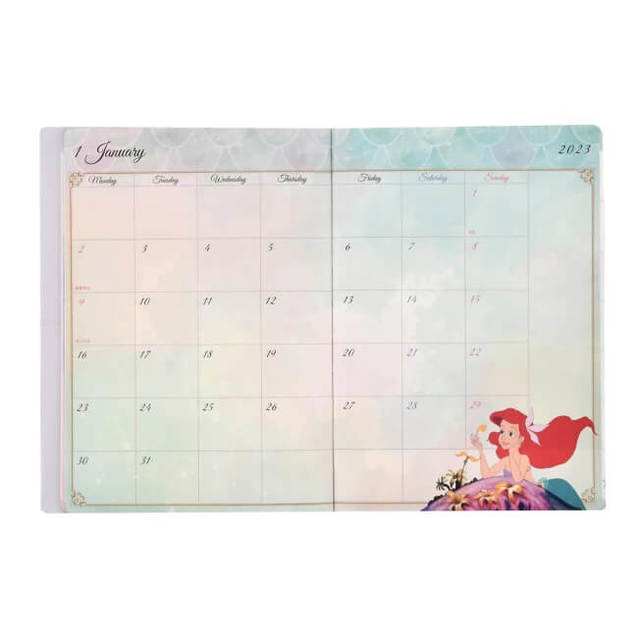 リトル・マーメイド 手帳・スケジュール帳 2023 B6 メタリック CALENDARS & ORGANIZERS 1,980